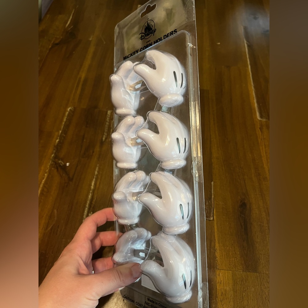 Disney Parks Mickey Hand Corn on the Cob Holders Set